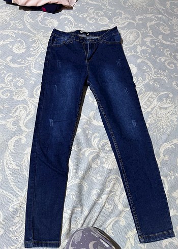 Diğer Kadın Lacivert Regular Fit Denim Pantolon