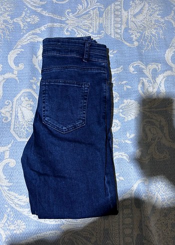 LC Waikiki Lacivert Kadın Kot Pantolon Kemerli