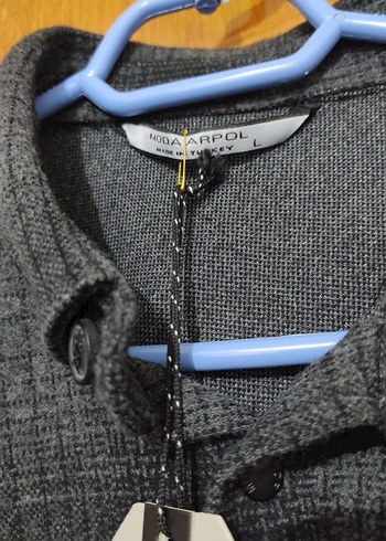 Gri Erkek Düğmeli Uzun Kollu Gömlek - Görsel 4