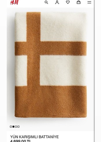 H&M Açık Kahverengi Yumuşak Battaniye - Görsel 3
