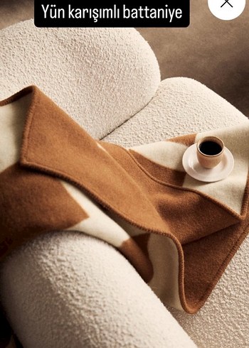 H&M Açık Kahverengi Yumuşak Battaniye - Görsel 4