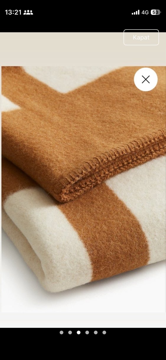 H&M Açık Kahverengi Yumuşak Battaniye - Görsel 2