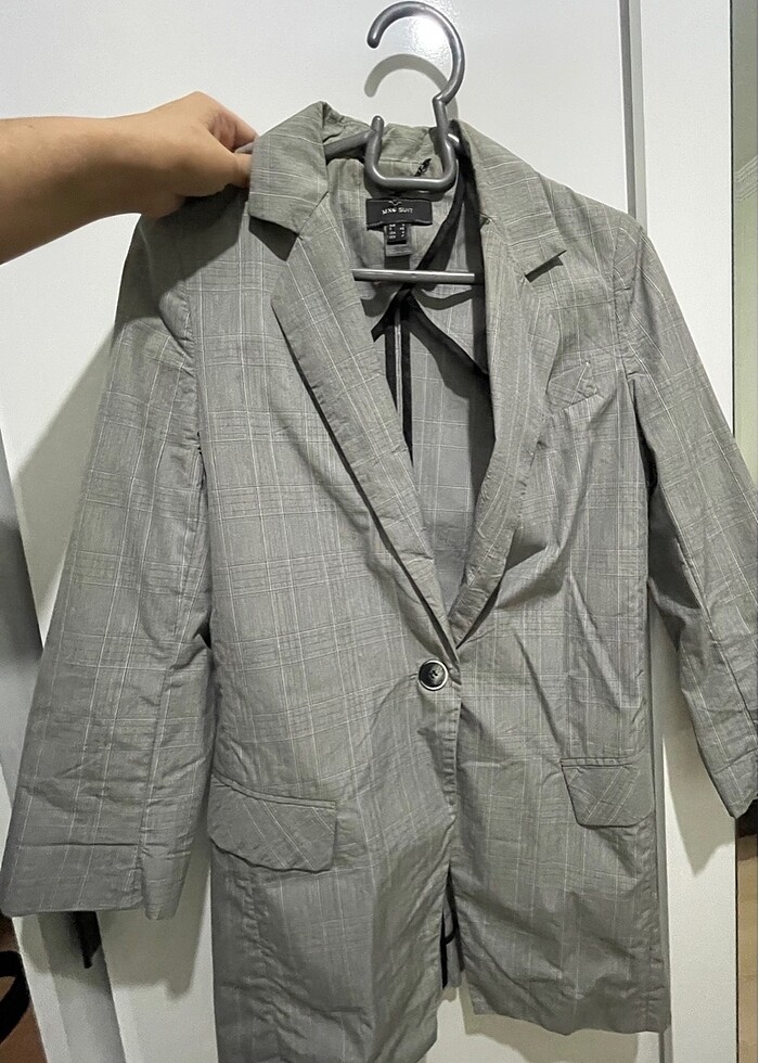 Mango gri blazer ceket - Görsel 2