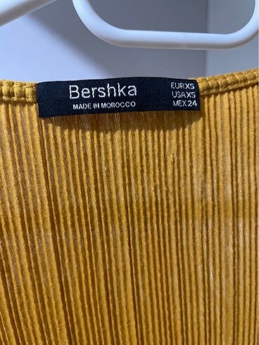 Bershka hardal renkli plise likralı kumaş cruvaze model tiril ti - Görsel 2