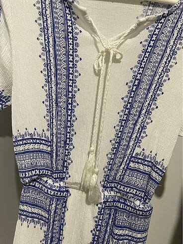 Şile bezi beyaz astarlı likralı elbise - Görsel 2