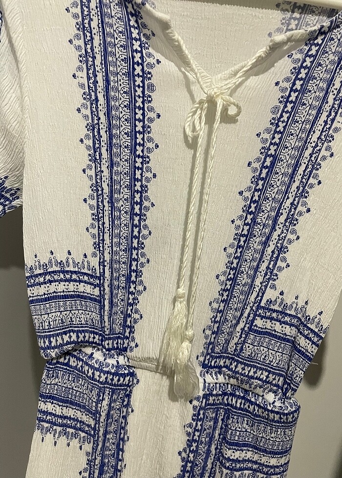 Şile bezi beyaz astarlı likralı elbise - Görsel 2