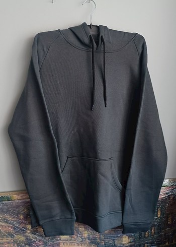 Gri Kapüşonlu Kadın Sweatshirt - Görsel 2