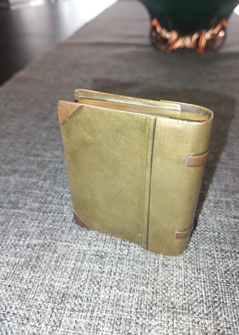 Beden 1916 Trench Art kitap seklinde bronz siper cakmağı