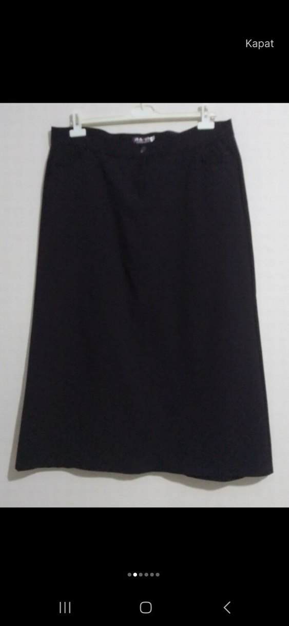 Siyah  Kadın Kemerli Uzun Etek marka temsili - Görsel 3