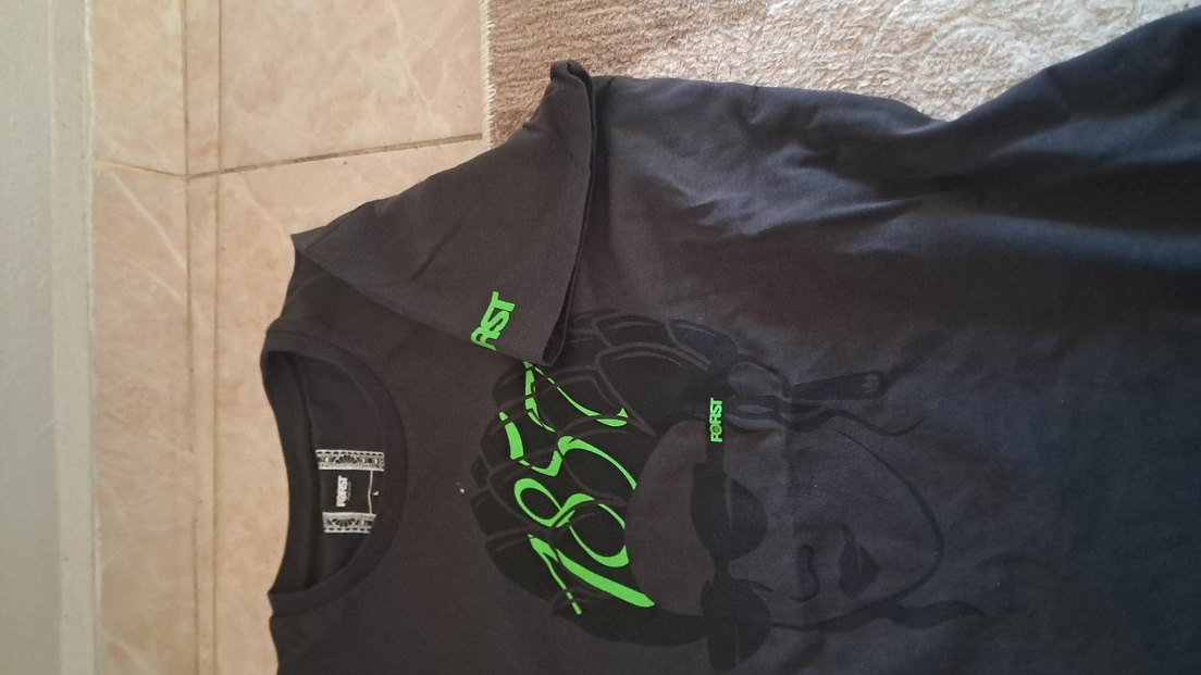 Gri Baskılı Kadın Tişört - Görsel 2