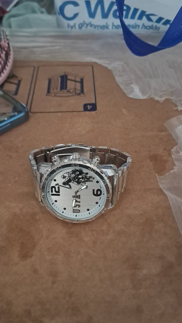 Gri Beyaz USPA Erkek Kol Saati - Görsel 3