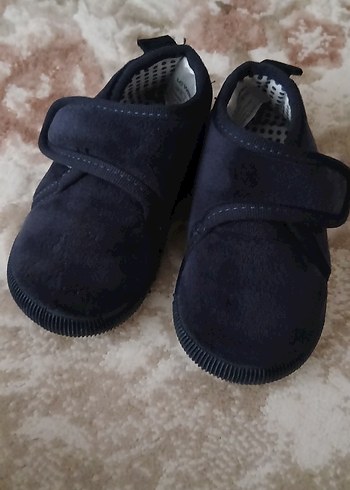 Erkek Çocuk Lacivert Sıcak Terlik Velcro