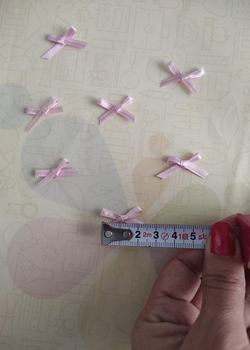 Pembe Saten Fiyonk Kurdele - Görsel 2