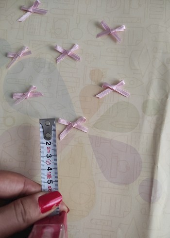 Pembe Saten Fiyonk Kurdele - Görsel 3