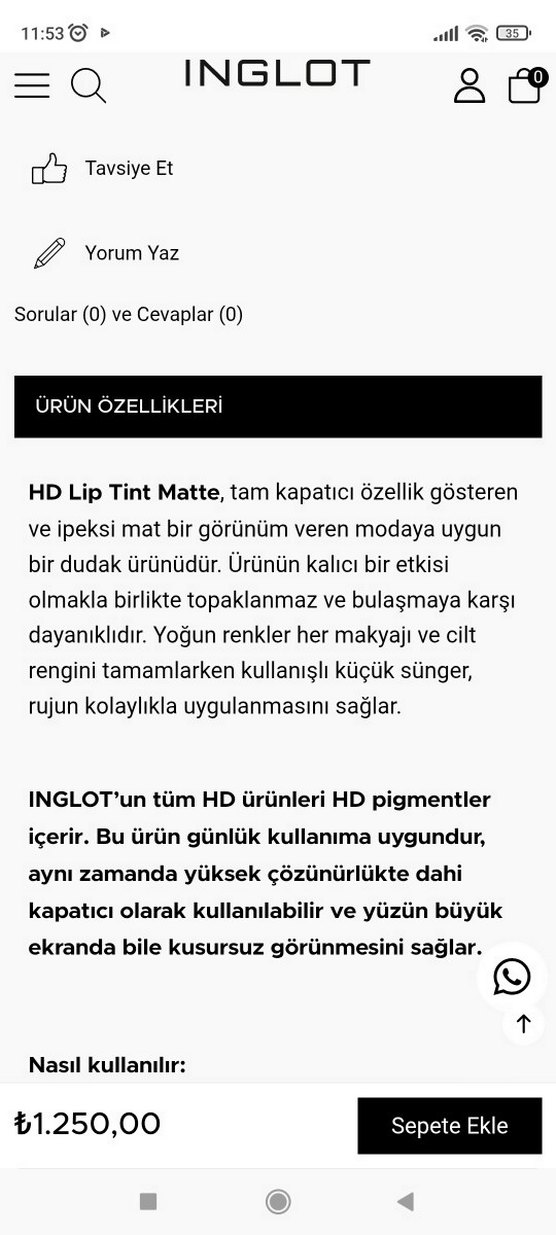 Inglot Tam Kapatıcı Mat Ruj - Görsel 4