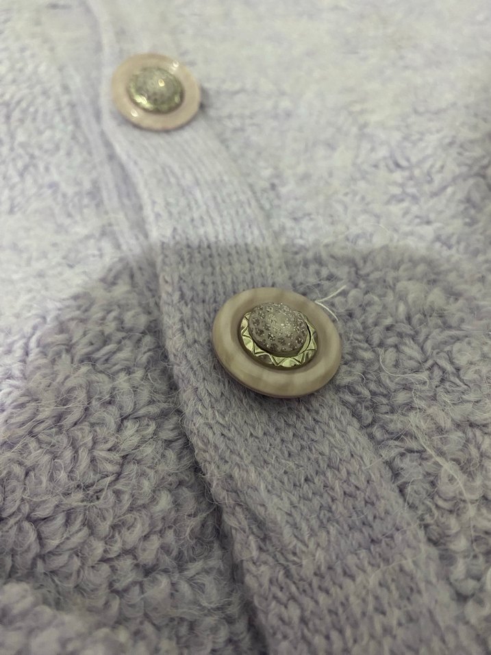 Kadın Mor Triko Uzun Kollu Hırka - Görsel 3