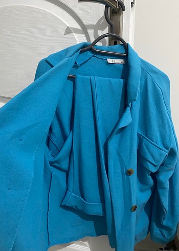 Mavi Düğmeli Kadın Gömlek - Görsel 2