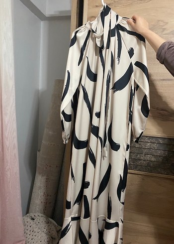 Uzun Zebralı Salaş Elbise - Görsel 2