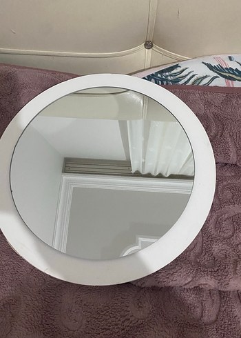 Beyaz Yuvarlak Duvar Aynası - Görsel 3