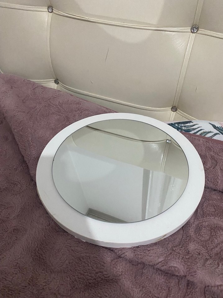 Beyaz Yuvarlak Duvar Aynası - Görsel 4