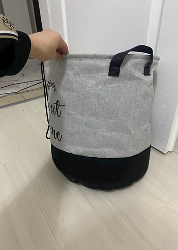 Gri Ev Temalı Saklama Sepeti - Görsel 3