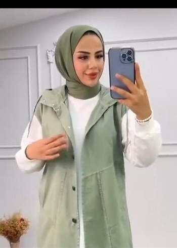 40 Beden Kadın Haki Uzun Kollu Pamuklu Takım