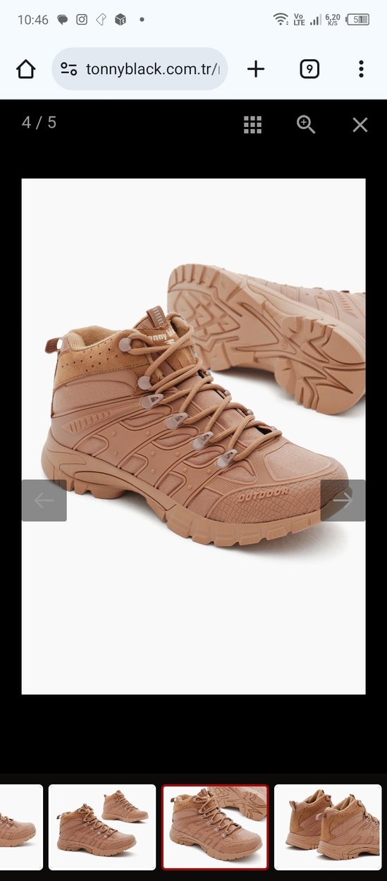 Bej Bağcıklı Erkek Outdoor Bot - Görsel 2