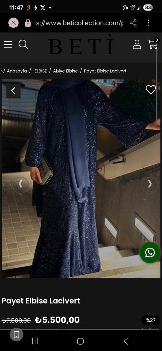 Parlak Lacivert Pilili Uzun Abiye Elbise - Görsel 2