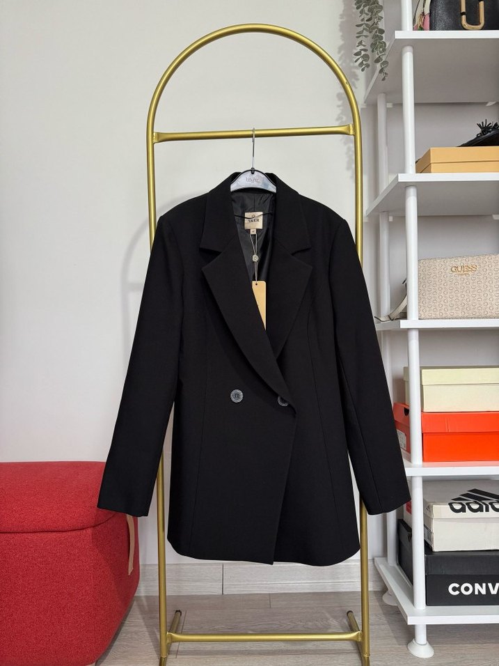 Siyah Kadın aker Blazer - Görsel 4