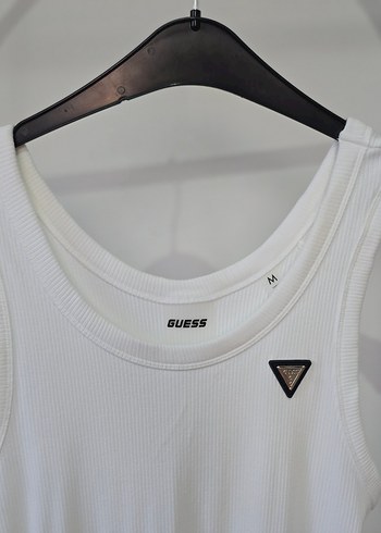 Beyaz Pamuk guess Elbise - Görsel 4