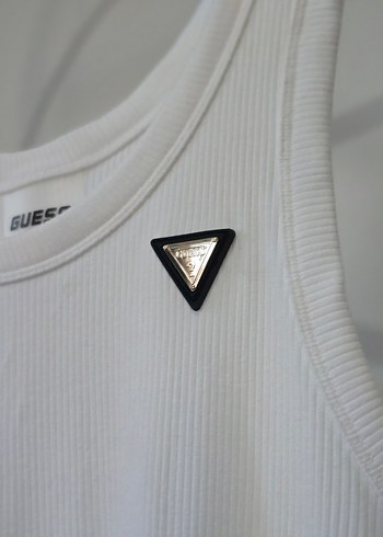 Beyaz Pamuk guess Elbise - Görsel 3