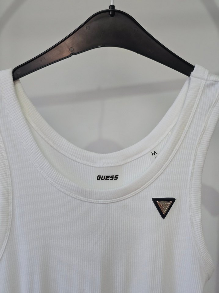 Beyaz Pamuk guess Elbise - Görsel 4