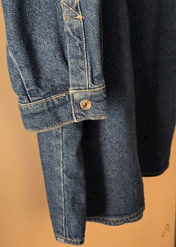 Mavi Düğmeli Kadın kot ceket - Görsel 5