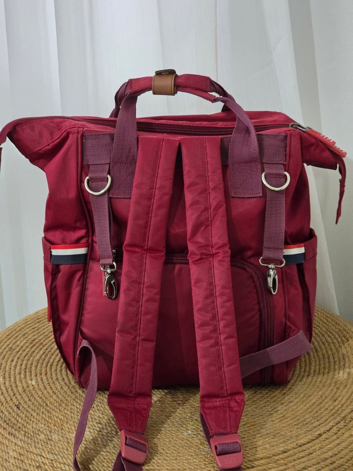 Bordo Desenli Bebek Çantası - Görsel 5