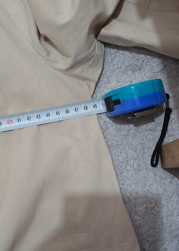 Bej Uzun Kadın Trençkot - Görsel 8