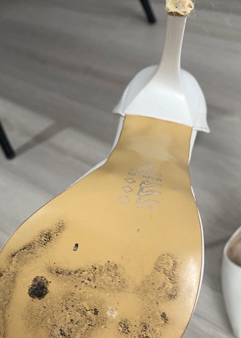 İnci Detaylı Beyaz Stiletto Gelin Ayakkabısı - Görsel 3