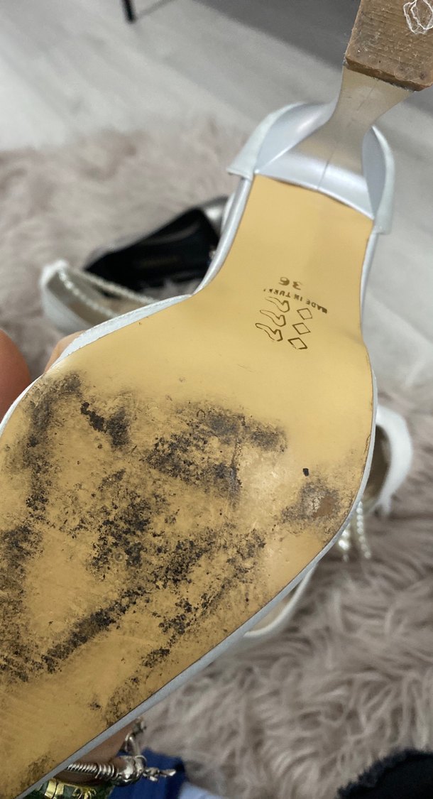 Beyaz Süet Stiletto Topuklu Kadın Ayakkabı - Görsel 2