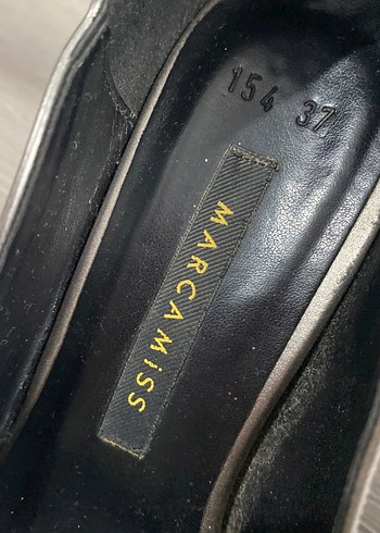 Parlak Gri Stiletto Topuklu Kadın Ayakkabı - Görsel 2