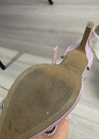 Pembe Stiletto Topuklu Kadın Abiye Ayakkabı - Görsel 2