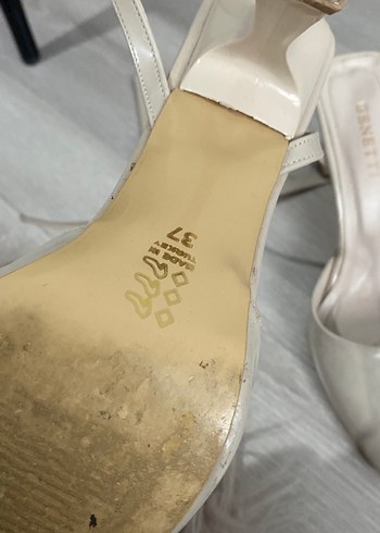 Bej Rugan Stiletto Topuklu Kadın Ayakkabı - Görsel 3