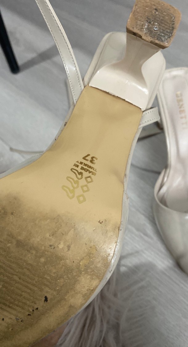 Bej Rugan Stiletto Topuklu Kadın Ayakkabı - Görsel 3