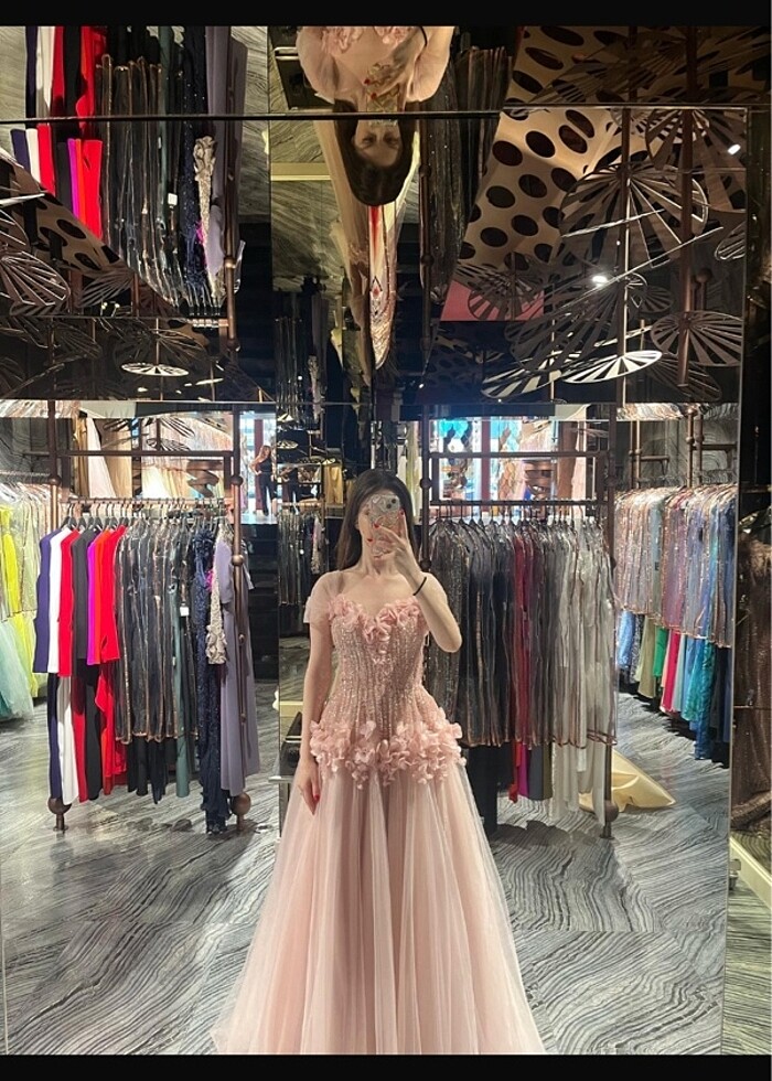 Pembe nişan elbisesi - Görsel 2