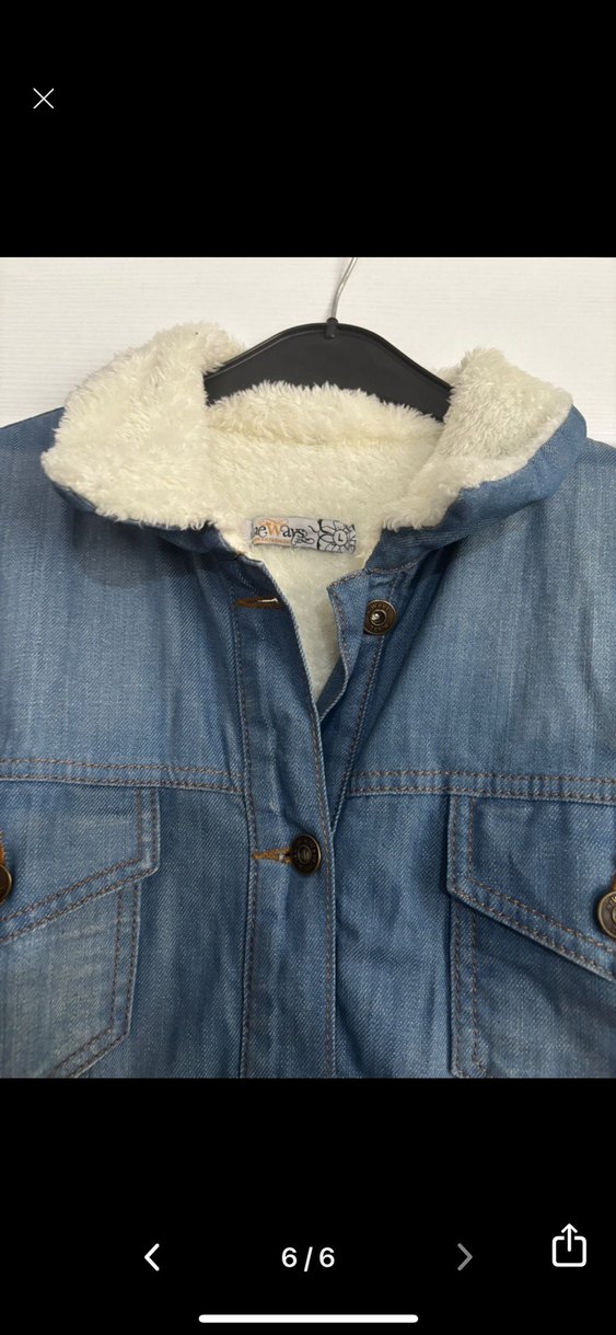 Düğmeli Uzun Mavi Denim Kadın Ceket kaban - Görsel 2