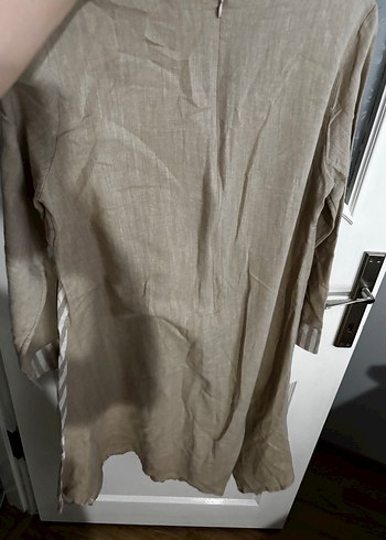 Bej Keten Uzun Salaş Kadın Takım - Görsel 7