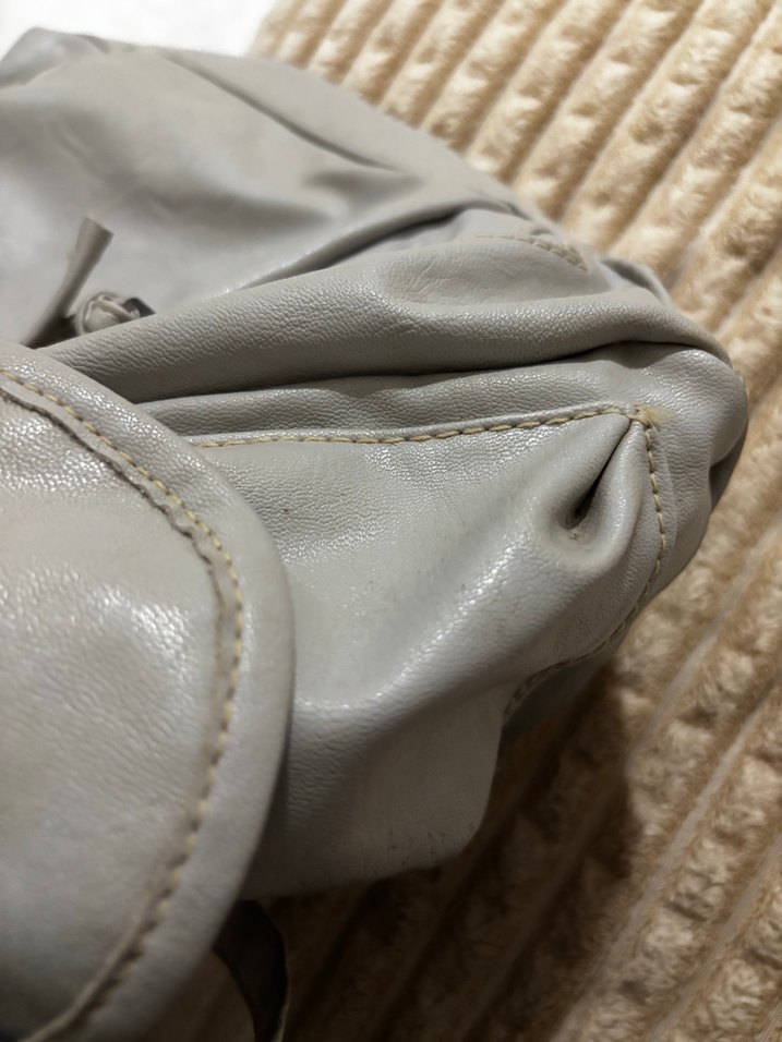 Gri Deri Fermuarlı Kadın Çanta - Görsel 4