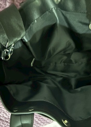 Siyah Deri Gotik Kadın Çanta - Görsel 3