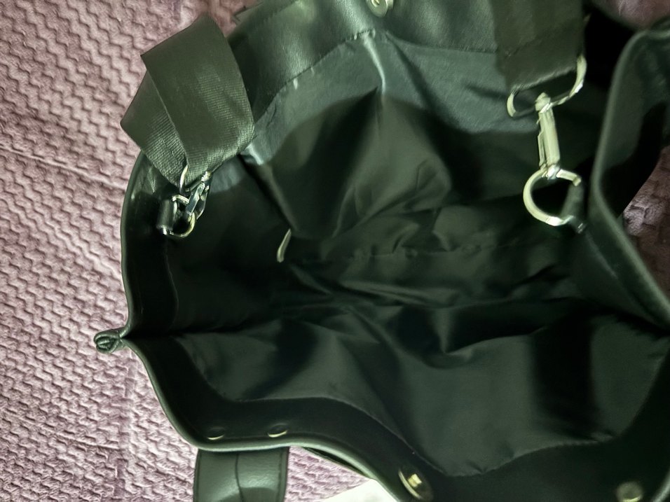 Siyah Deri Gotik Kadın Çanta - Görsel 3