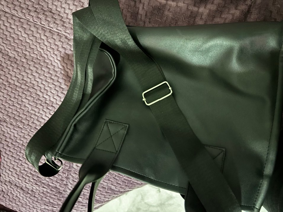 Siyah Deri Gotik Kadın Çanta - Görsel 4