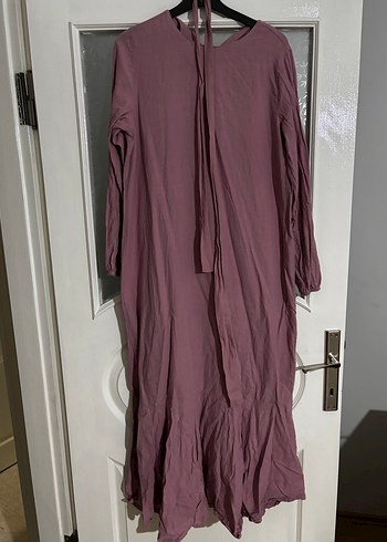 Pembe Uzun, Salaş, Keten Kadın Elbise - Görsel 2