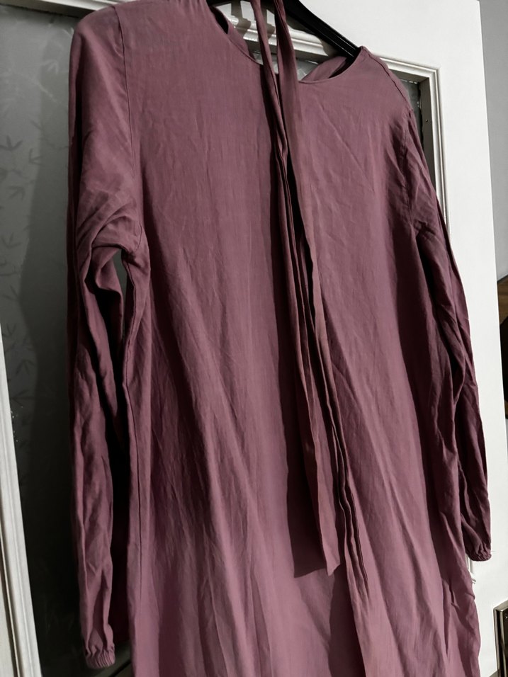 Pembe Uzun, Salaş, Keten Kadın Elbise - Görsel 3